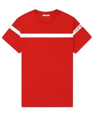 Iceberg Logo Printed T-Shirt - Red