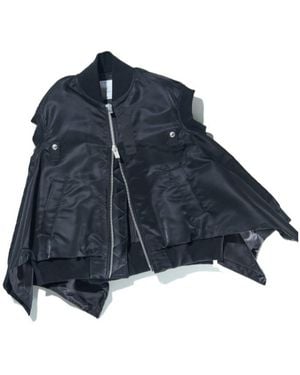 Sacai Nylon Twill Vest - Blue