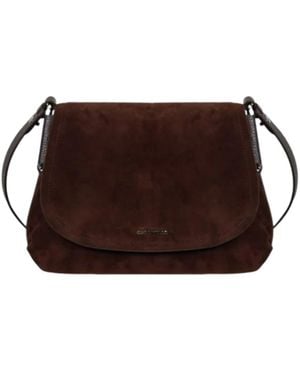 Coccinelle Logo Lettering Satchel Bag - Brown