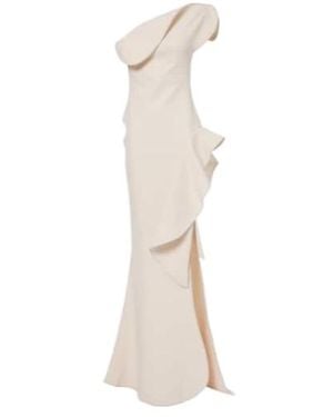 Maticevski Provenance Ruffled One-Shoulder Gown - White
