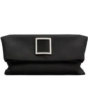 Roger Vivier Trompette Chain Clutch Bag - Black