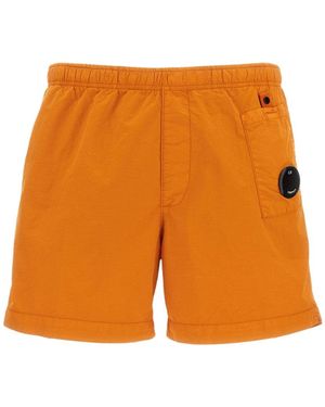 C.P. Company Lens Detail Swim Shorts - Orange