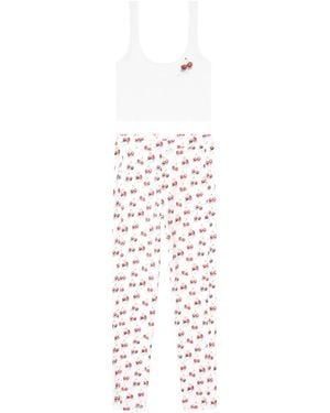 DIESEL Printed Two Piece Pajamas Set - White