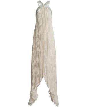 Alberta Ferretti Back Tie Dress - Natural