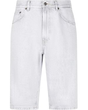 Dondup Buttoned Denim Shorts - White
