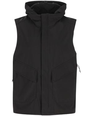 C.P. Company Goggle Hooded Vest - Black