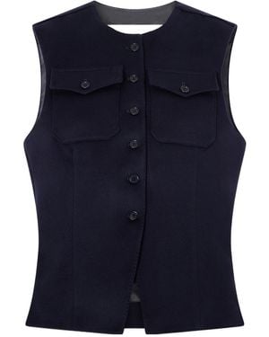 Giuliva Heritage Wool-Tweed Vest - Blue