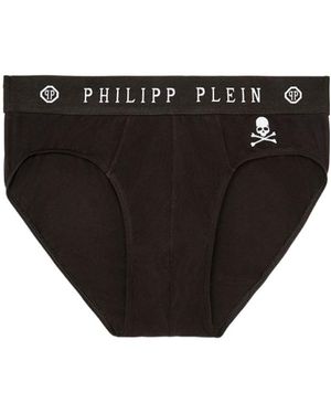 Philipp Plein Skull Pattern Triangle Underwear - Black