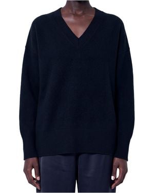 Rohe Classic V-Neck Knitted Sweater - Blue
