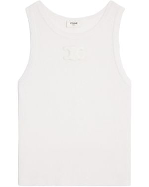 Celine Triomphe Tank Top - White