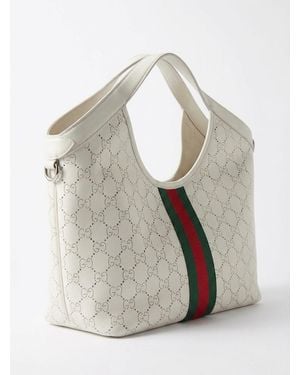 Gucci Giglio Small Tote Bag - White
