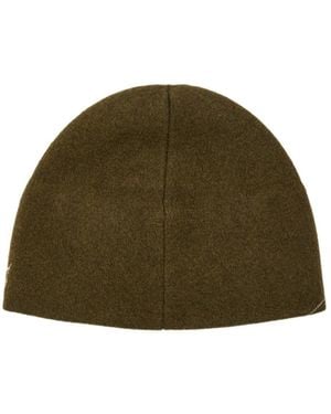 Jacquemus Logo-Intarsia Wool-Blend Beanie - Green