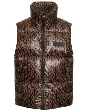 Mackage Kane Interwoven Letter Printed Down Vest - Brown