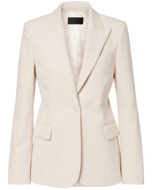 Nili Lotan Single-Breasted Suit Jacket - Natural