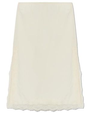 Rohe Lace Trim Midi Skirt - Natural