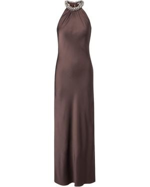 Jonathan Simkhai Embellished Satin Gown - Purple