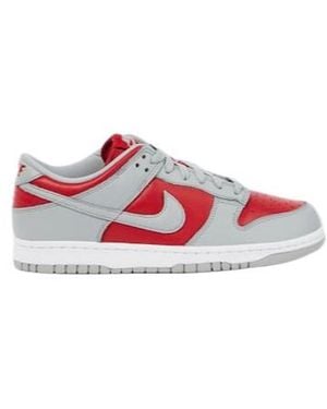 Nike Dunk Low Leather Sneakers - Red