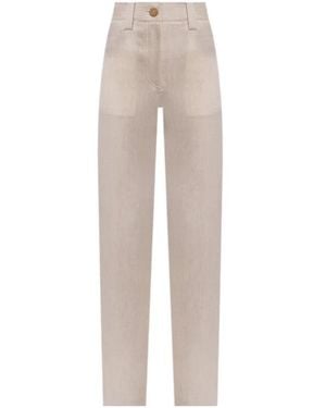 KHAITE Wool And Cashmere-Blend Straight-Leg Pants - White