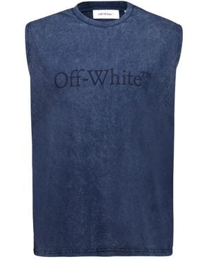 Off-White c/o Virgil Abloh Sleeveless Cotton Top - Blue