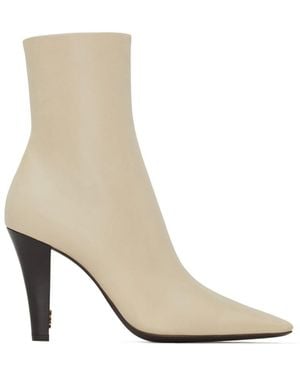 Saint Laurent Jill Booties - Natural