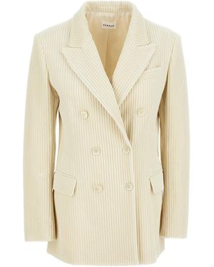 P.A.R.O.S.H. Double-Breasted Blazer - Natural