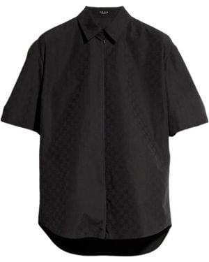 Gucci Gg Cotton Poplin Zip Shirt - Black