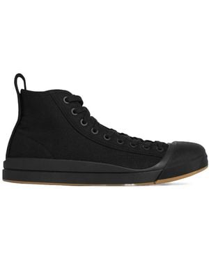 Bottega Veneta High Lace-Up Casual Sneakers - Black
