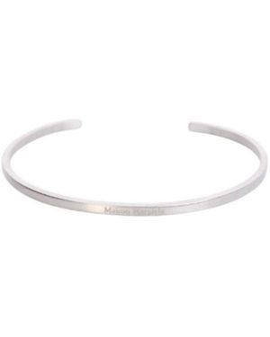 Maison Margiela Logo Engraved Bracelet - White