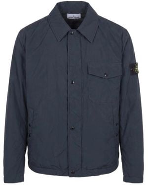 Stone Island Casual Shirt-Style Jacket - Blue