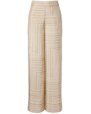 JOSEPH Printed Pattern Casual Trousers - Natural