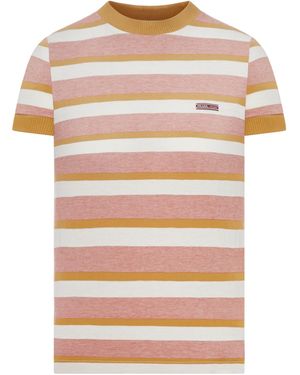 Prada Crewneck Striped T-Shirt - White