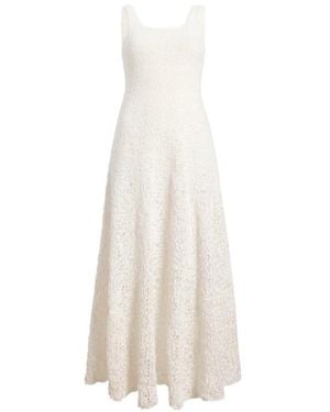 KHAITE Twigs Square-Neck Dress - White