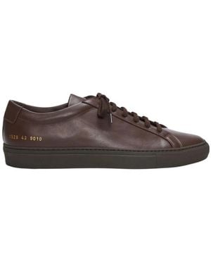 Common Projects Leather-Panelled Lace-Up Trainers - Brown
