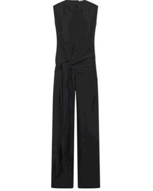 Alaïa Alaïa Sleeveless Tie-Front Open Back Jumpsuit - Black
