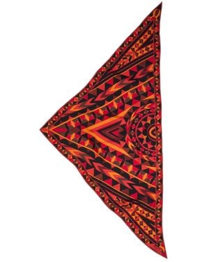 PUCCI Pucci Manuba Printed Triangle Scarf - Red