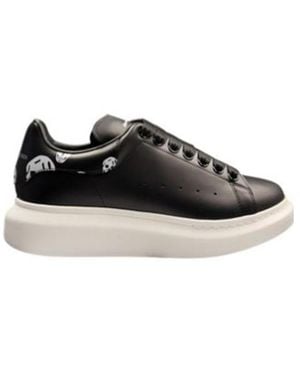 McQueen Skull Logo Low-Top Trainers - Black