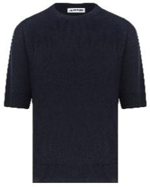 Jil Sander Crewneck Knitted T-Shirt - Blue