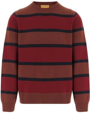 Guest In Residence Striped Cashmere Knit Jumper - Red