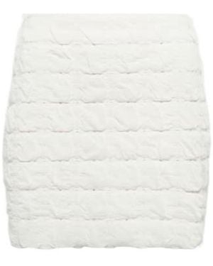 Oscar de la Renta High-Rise Miniskirt - White