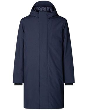 Save The Duck Barry Hooded Coat - Blue