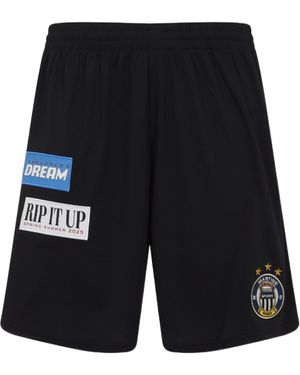 Martine Rose Football Patch Detailed Track Shorts - Black