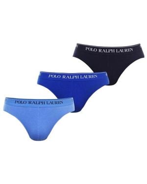 Polo Ralph Lauren Three Pack Logo Briefs - Blue