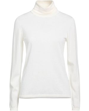 Max Mara Solid Colour Polo Neck Tops - White