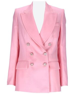 CASABLANCA Double-Breasted Tailored Blazer - Pink