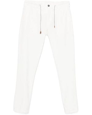 Eleventy Drawstring Tapered Trousers - White
