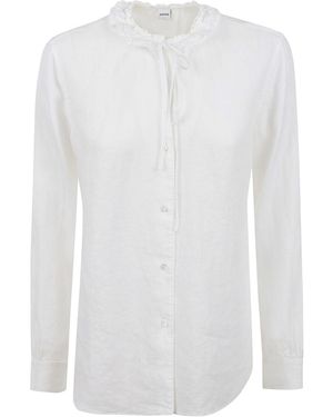 Aspesi Ruffled Collar Shirt - White