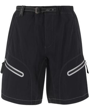 and wander Technical Belted Shorts - Black