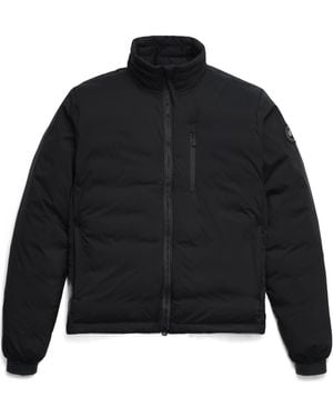 Canada Goose Logo Patch Zip-Up Down Jacket - Black