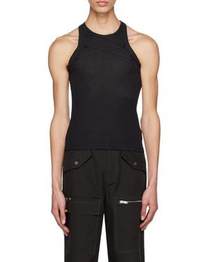 Dion Lee Lock Cotton Tank Top - Black