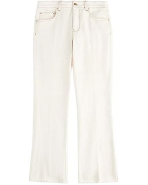 Fay Frayed-Hem Skinny Jeans - White